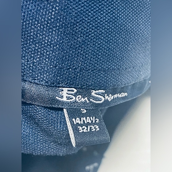 BEN SHERMAN SLIM FIT BUTTON DOWN SHIRT MENS LONG SLEEVE BLUE COLOR SIZE S 32/33 - Picture 6 of 11